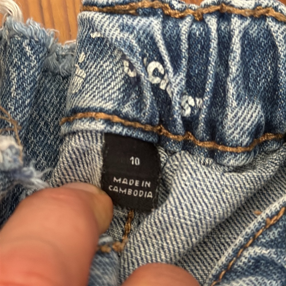 Girls size 10 High-Rise Baggy Wide Leg Jeans - Blue - Picture 5 of 12